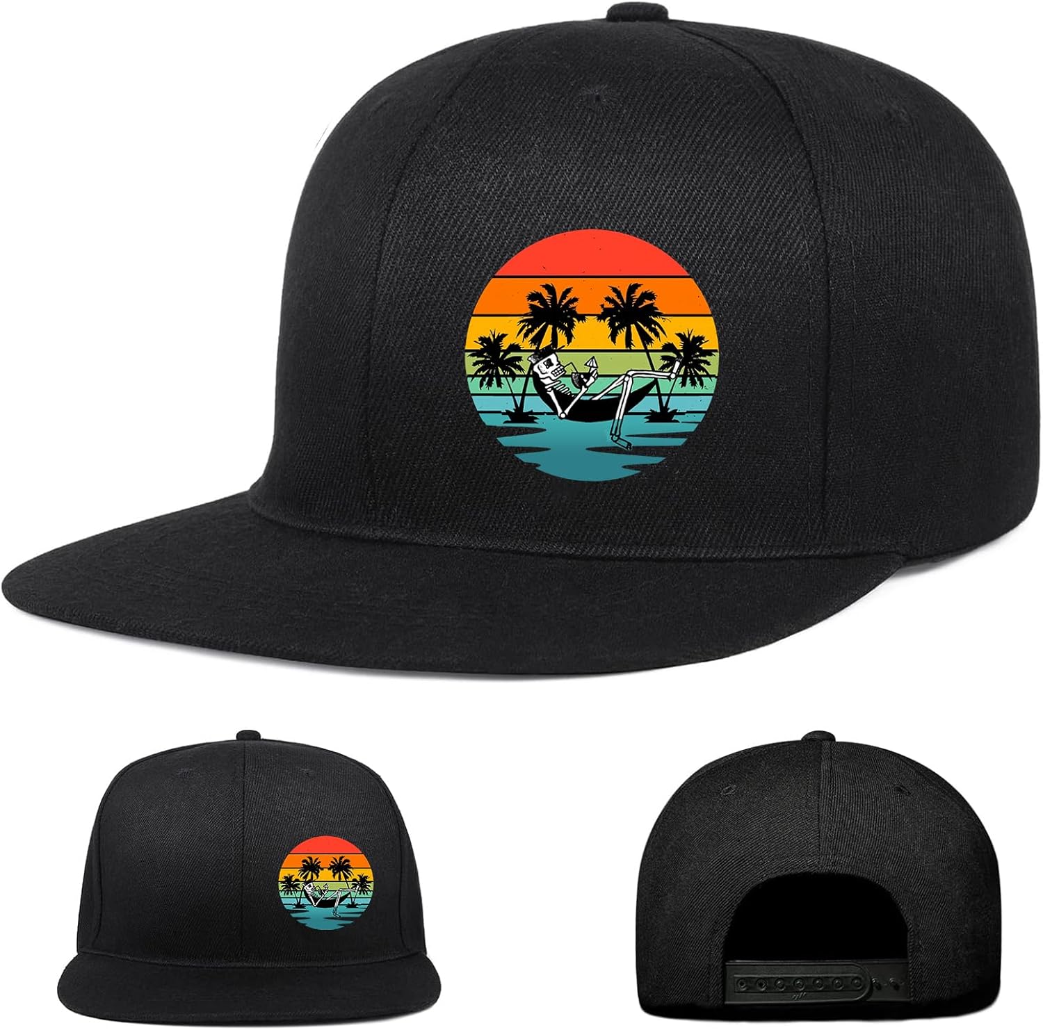 Fishing Lures American Flag Distressed Baseball Cap Polyester Snapback Hat Outdoor Adult One Size