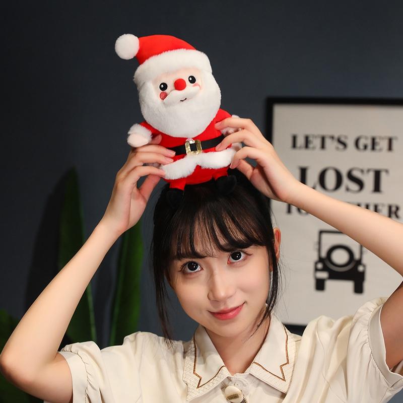 New Creative Santa Claus New Year Cute Christmas Stuffed Animal Elk Holiday Gift Ornaments Male and Female Dolls Gift