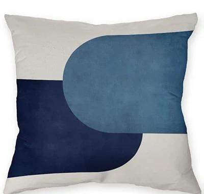 Bohemian Abstract Modern Simple Art Blue Pillowcase, Decorative Home Bedroom Sofa Throw Pillowcase Cushion Cover