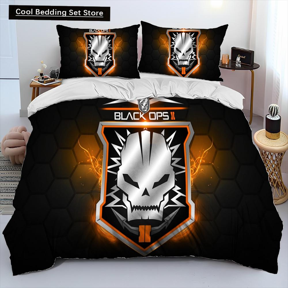 3D-Druck Spiel Call of Duty Bettdecke Bettwäscheset, Bettbezug Bettset Steppdecke Kissenbezug, King Queen Size Bettwäscheset Kinder