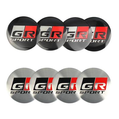 56mm 60mm GR Sport Emblem Car Wheel Center Hub Cap Stickers Decoration For Hilux Crown CHR Yaris Camry Prius Rav4 Avalon