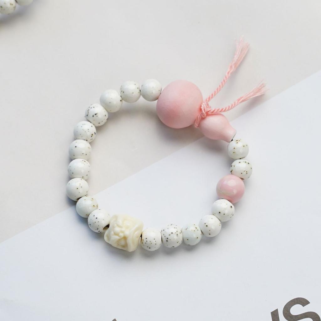 Jingdezhen ceramic beaded bracelet gourd meditation zen bracelet jewelry Fulu live broadcast supply wholesale