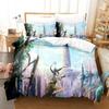 Comfortable Anime Print Bedding Set With Duvet Cover And Pillowcases King Queen Twin Sizes For Adults And Kids