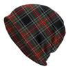 Tartan Designs Bonnet Homme Fashion Thin Skullies Beanies Stewart Tartan Plaid Caps For Men Women Style Hats