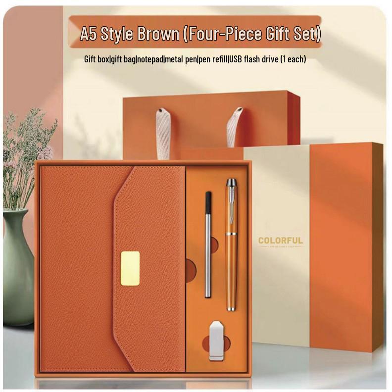 Individuell gestaltbare Firmen-Geschenkbox: Personalisierter Geschäftsnotizblock mit Logo-Druck