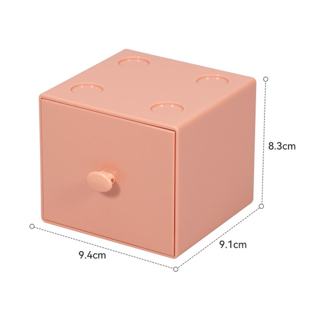 Desktop Storage Box PS    able Desk   Building Block with Drawer for Home Dorm School   Supply Accessory