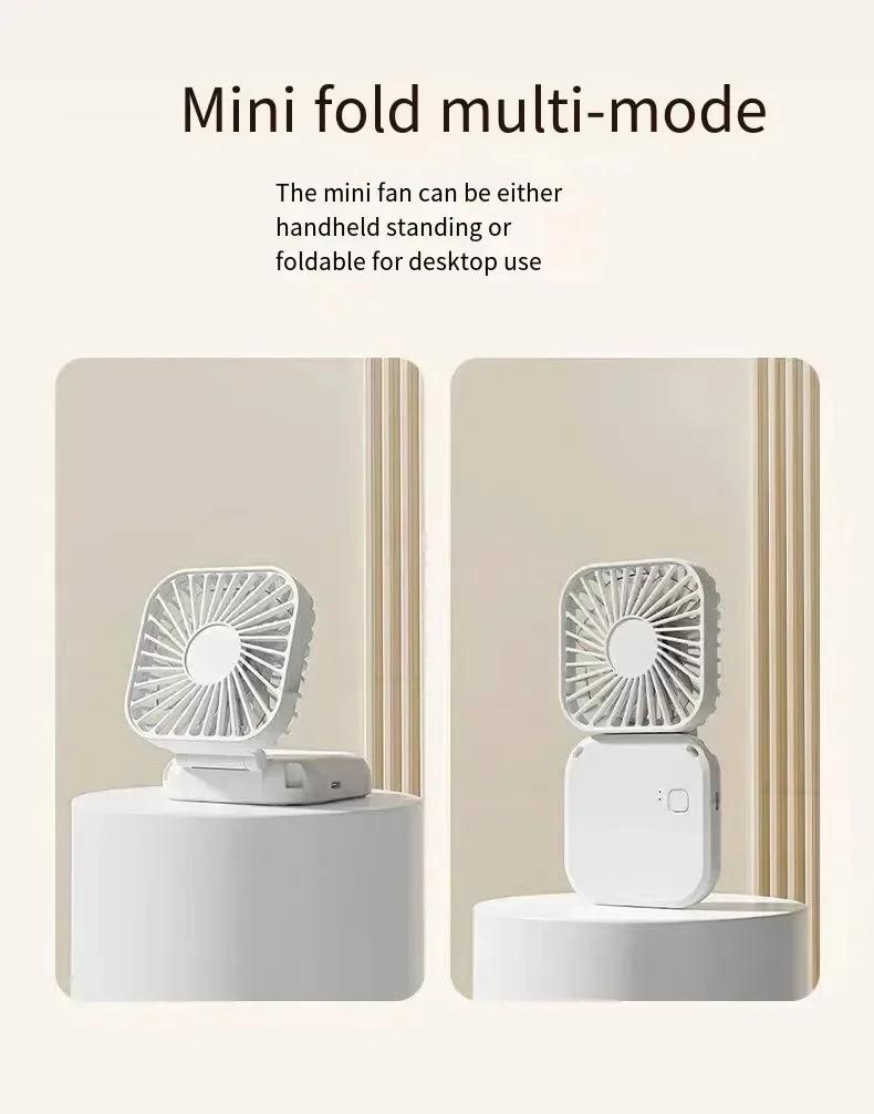 Mini-Klapp-Hänge-Nackenventilator, faltbarer Handventilator, Mini-Klapp-Personal-Ventilator, 3 Geschwindigkeiten, USB-Aufladung, für Reisen, Kühlwerkzeug