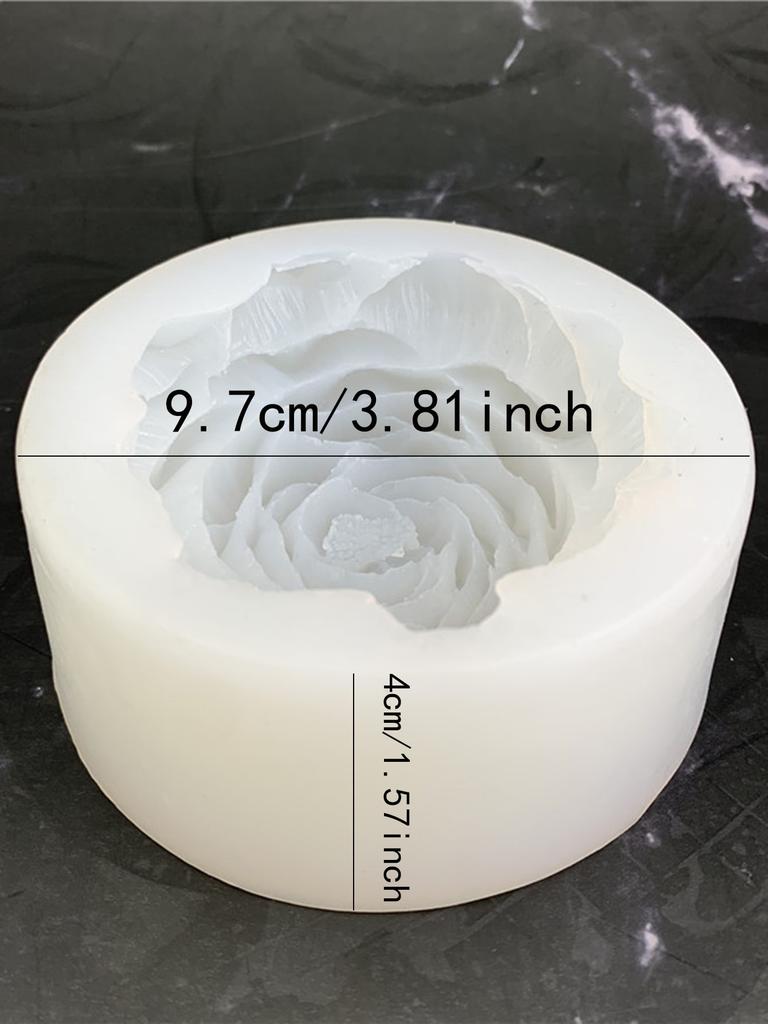 3D Stor Pion Silikon Ljusform DIY Handgjord Kreativ Blomma Aromaterapi Gips Harts Tvåltillverkningsmaterial Kit Hemgåvor