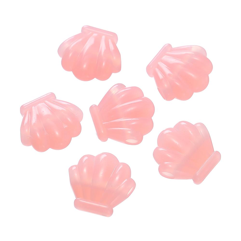 10pcs/lot Jelly Color Shell Shape Acrylic Beads Necklace Loose Spacer Beads For DIY Jewelry Making Bracelet Handemade Findings