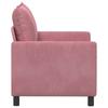 Pink Sofa 126 X 81 X 87.5 Cm Velvet