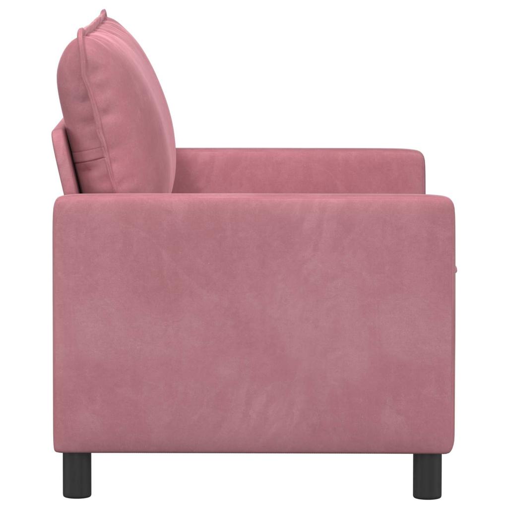 Pink Sofa 126 X 81 X 87.5 Cm Velvet