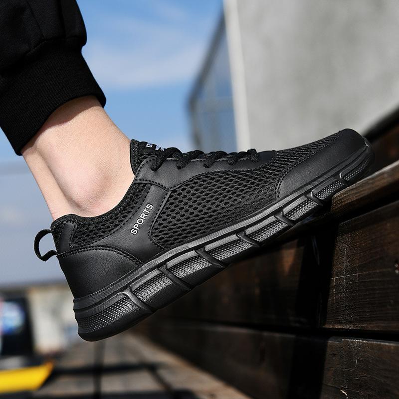 2025 new mesh sneakers large size men's shoes summer breathable mesh shoes fashion mesh running shoes