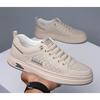 Frühling Sommer Herrenmode Sneaker Flach Weiche Weiße Schuhe Lässiges Herrenschuhwerk Atmungsaktiv