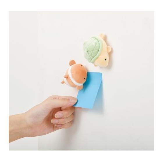 Ribuhaato Mascot Magnet Marshmallow Aquamie Sea Creature Clownfish (Total Length Approx. 6cm) Refrigerator Magnet Stuffed Toy Fluffy 28305-21