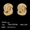 Exaggerated Pleated Leaf Earrings: Luxurious Fashion Design for Women