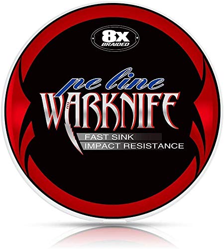 Рыболовная леска Warknife PE, 8-жильная, 1000 м, Суперпрочная, Высокочувствительная, Износостойкая, Низкое растяжение, Красно-желтая