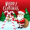 Christmas Decoration Inflatable Toys Christmas Candy Cane Santa Claus Walking Stick Crutch Balloons