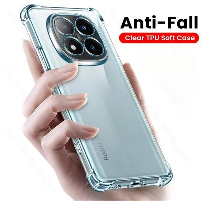 Průhledný křišťálový TPU měkký zadní kryt pro Redmi Note 14 Pro 13 Pro Plus 14C 13C 4G 5G A1 A2 A3 Plus Průhledný nárazuvzdorný kryt