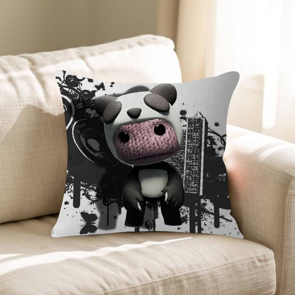 Funny LBP Sackboy Pillow Cushion Cover Pillowcase Living Room Sofa Home Decor Customized