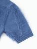 MEENDERI Soft Checkerboard Knit Top - Blue