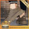 2025 Men's Autumn Leather Low-Top Martin Boots - Soft Sole Casual Workwear Shoes.