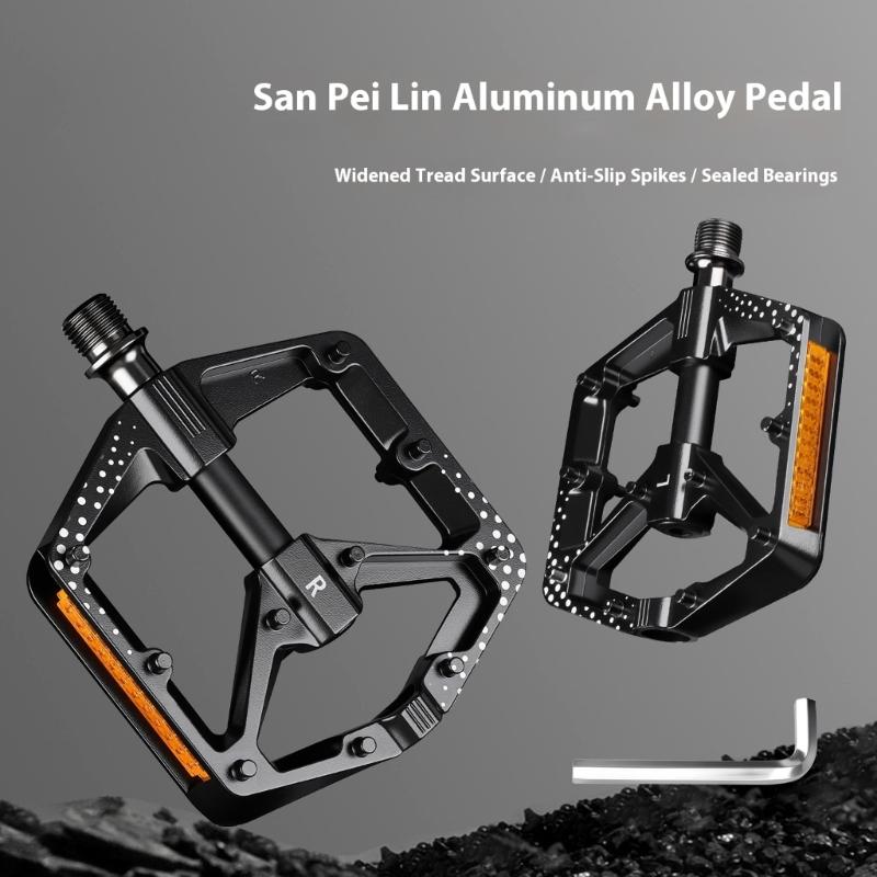 High Speed Aluminum Bike Pedals Cycling High Strengths Wide Platform Pedals for Various Cycling Environment
