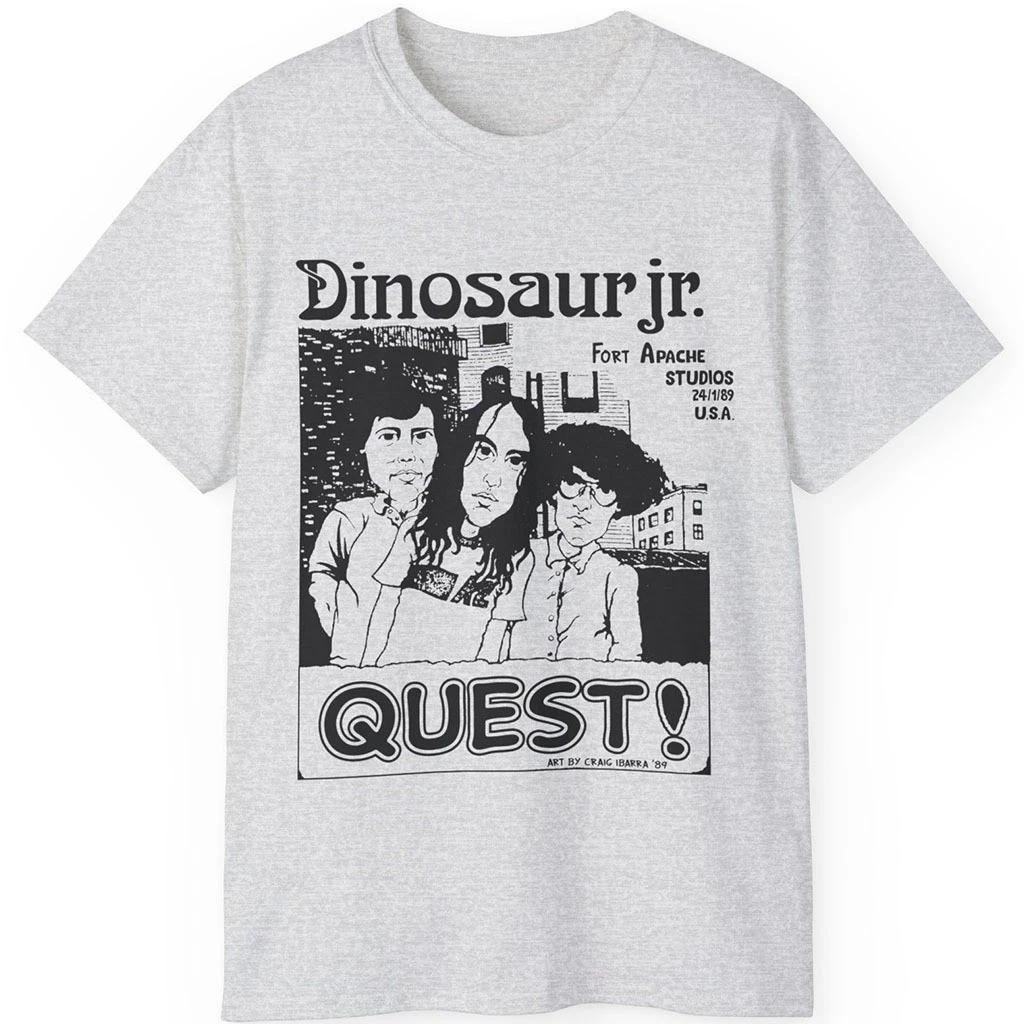Dinosaur jr Quest WHITE T-shirt nirvana sonic youth smashing pumpkins mudhoney L