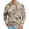 Men's Loose-fitting Casual Camouflage Print Hooded Sweatshirt