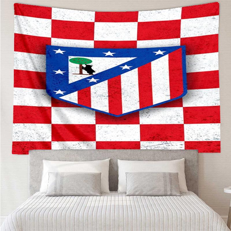 1PC Atletico Ma-drid Crest Printed Tapestry Room Decoration Wall Hanging for Living Room Bedroom, dormitory, Birthday and Christmas gifts