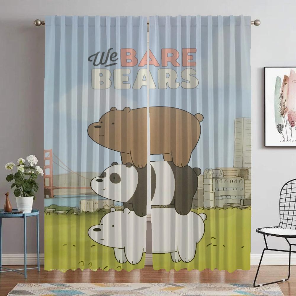 

We Bear Bears Blackout Curtains for Living Room Shades Halloween Decoration Home Interior Curtains 2 Pieces Window Curtain Child W50xH70cmx2pcs-CL