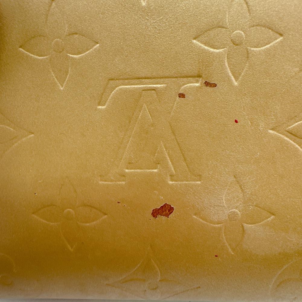 LOUIS VUITTON Monogram mat leather Portefeiulle Sarah Purse beige leather Used