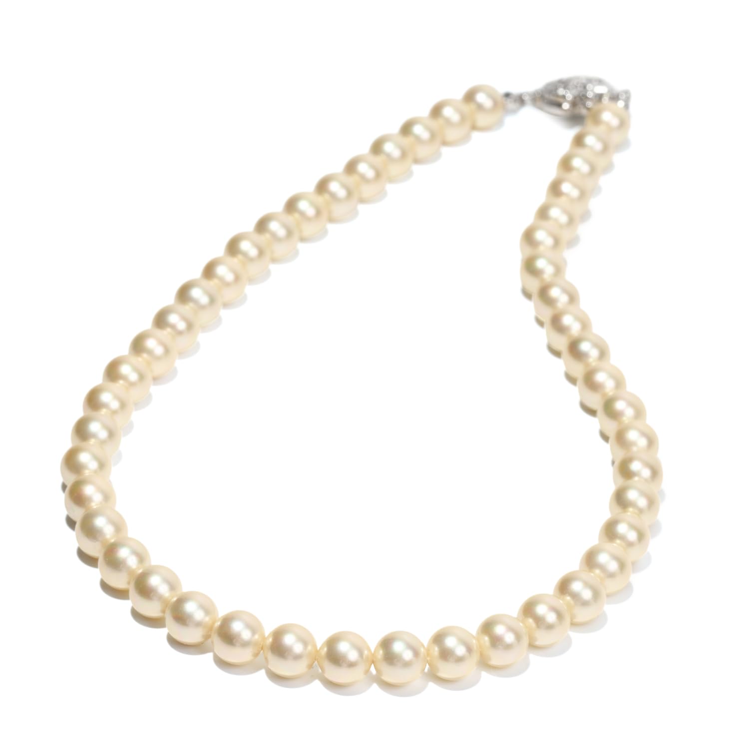 

[MIONO] [Produced by Yumi Katsura] Pearl Necklace 8mm Yumisienne Light Orange Popular Women s Simple Stylish for Formal Occasions Made in Japan