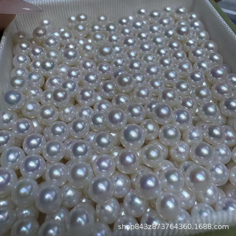 4.5-5mm Round Freshwater Pearls, Almost Flawless Luster, Bright White