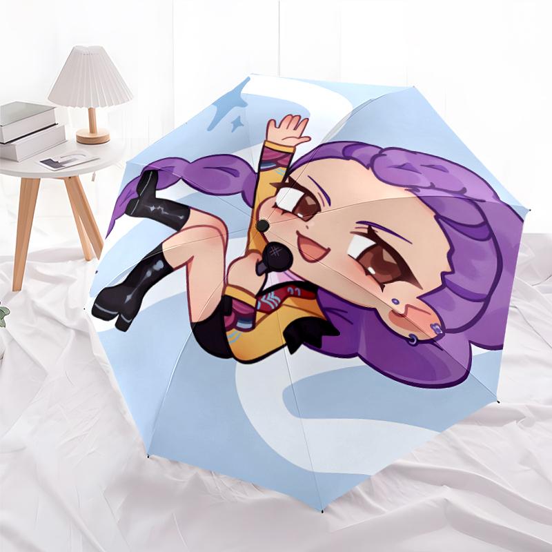 1pc KPop Demon Hunters RUMI7 Umbrella, Sun Protection, And UV Shielding. It Has Eight Sturdy Ribs for Outdoor Use And Perfect Gift