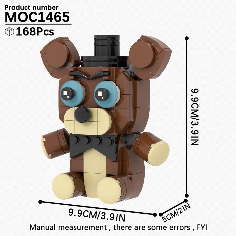MOOXI FANF Horror Game Role Ducks Foxy Rabbit Bear MOC Bricks Model Kit DIY Diorama Children Toys Building Blocks Set Adult Gift