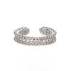 925 Silver Rings For Women Vintage Handmade Adjustable Narrow CZ Ring Fashion Band Female Bijoux Gift