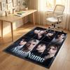 Personalized Crystal Velvet Carpet,Stray Kids Custom Printed Name, Plush Area Rug For Home Indoor Decor