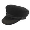 Gorra azul marino sellada sombrero para cabeza grande de hombre sombrero de pareja sombrero para circunferencia de cabeza pequeña de mujer sombrero de lana de ala plana otoño e invierno estilo europeo y americano c