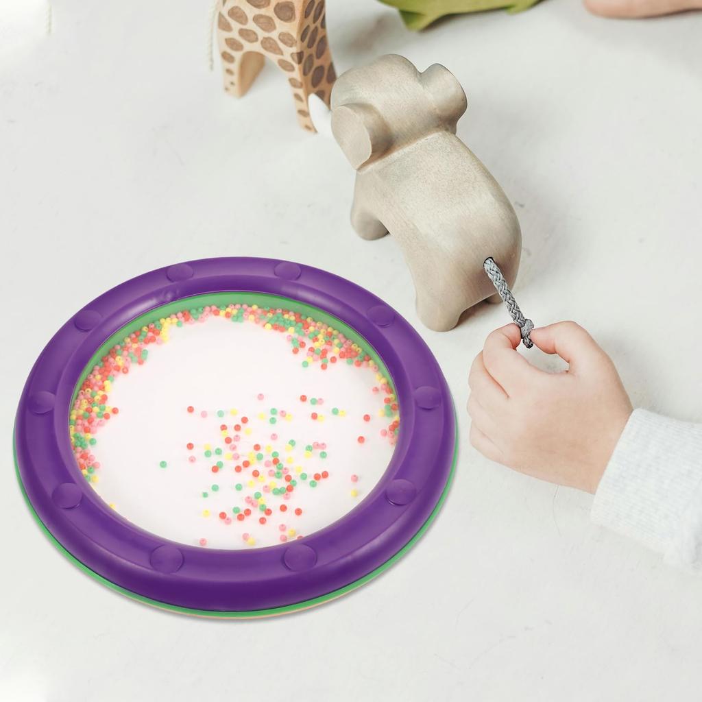 NOLITOY Ocean Drum, Wave Sound Drum, Percussion Instrument for Kids, Educational Toy, Plastic, 25cm, Multicolor