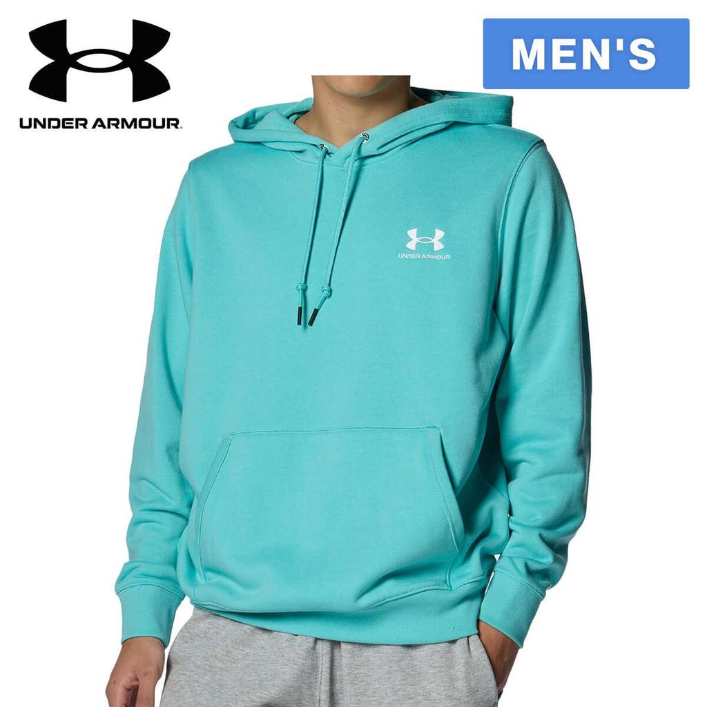 UA ESSENTIAL TERRY HOODIE Radial Turquoise LG [Under Armour] //