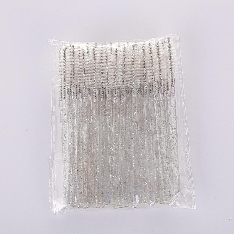 Crystal Rod Eyelash & Eyebrow Spiral Brush - Disposable Beauty Tool for False Lashes & Grooming