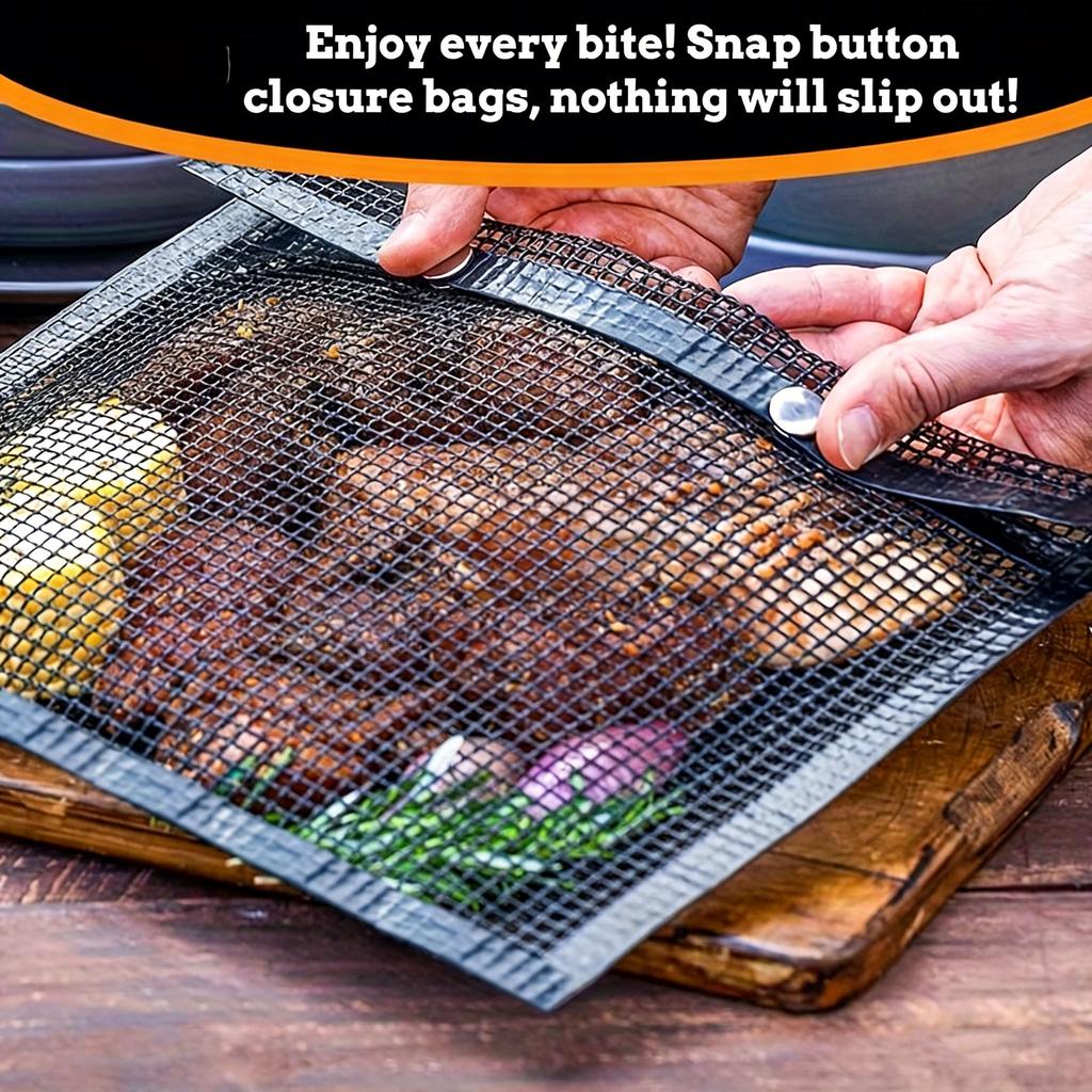 Non-Stick Mesh Grilling Bag Multi Purpose Reusable Heat Resistance Barbecue Bag Portable Multipurpose Barbecue Accessories
