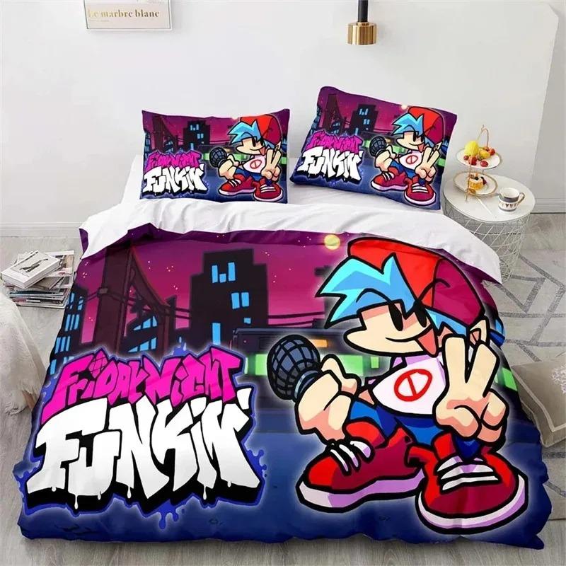 3D Printed Game Friday Night Funkin Bedding SetGirls Boys Adult Single Twin Queen SizeDuvet Cover Pillowcase Bedding