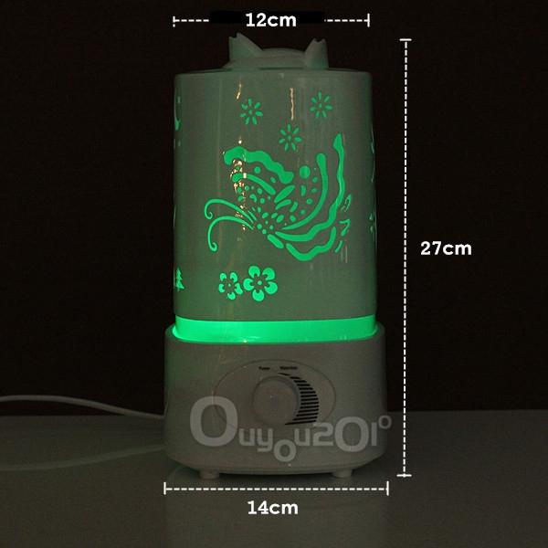 1,5L Elektromos Aromás Levegő Diffúzor Ultrahangos Ionizátor Párásító LED Éjszakai Fény Otthoni Aromaterápia Tisztító Porlasztó