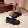 Retro British Style 2024 New Thick Soled Soft Soled Ugly and Cute Casual Shoes with Breathable Design, Niche Boken Women's Shoes