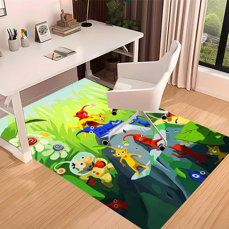 Pikmin Printed Absorbent Washable Carpet, Non-Slip Bathroom Mats, Kitchen Rugs, Yoga Mat,Living Room Entrance, Camping Picnic Rugs