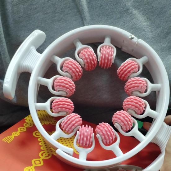 Anti-Cellulite Leg Massage Roller Lymphatic Drainage Deep Tissue Therapy Thighs Arm Back Shoulder Muscle Relaxation Massage Tool with 12 Rollers