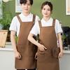 Custom Logo Waterproof Canvas Waist Apron for Coffee, Milk Tea & Catering