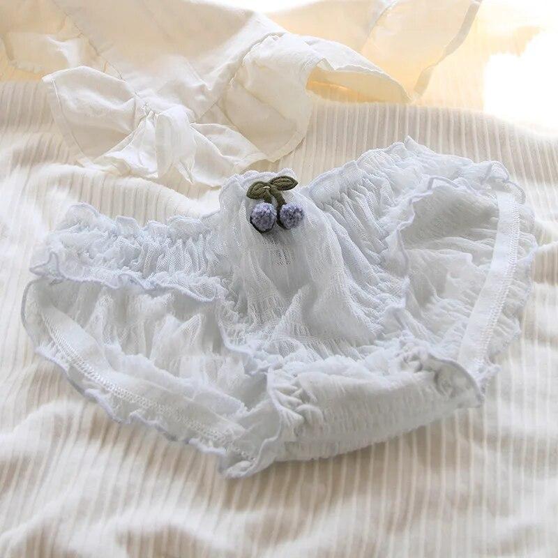 

Женское нижнее белье, милые шерстяные трусы для девочек, бесшовные трусы со средней талией, сексуальные кружевные трусики, женское нижнее белье L синий