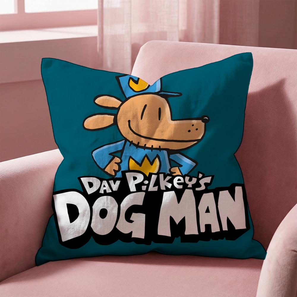 D-Dogman CARTOON Cushion Cover Multi-Scene Pillow Cover for Home & Car - Reversible, Soft & Durable for Daily Use